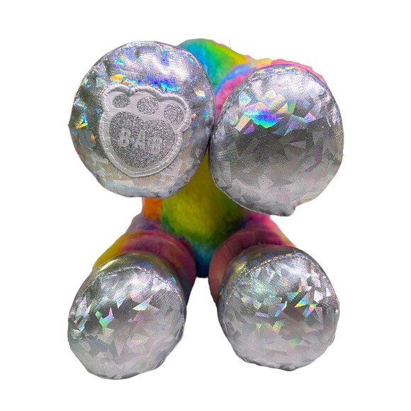 Build a Bear Rainbow Unicorn Tie-Dye Plush 17” Tall Sparkly Metallic Hooves/Horn - Picture 9 of 11